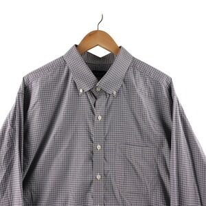 Proper Cloth Performance Men's 5XL Button Down Shirt Gingham‎ Check Long Sleeve